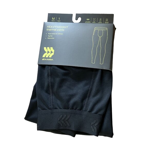 All In Motion Heavyweight Thermal Pants M Black - Picture 1 of 2